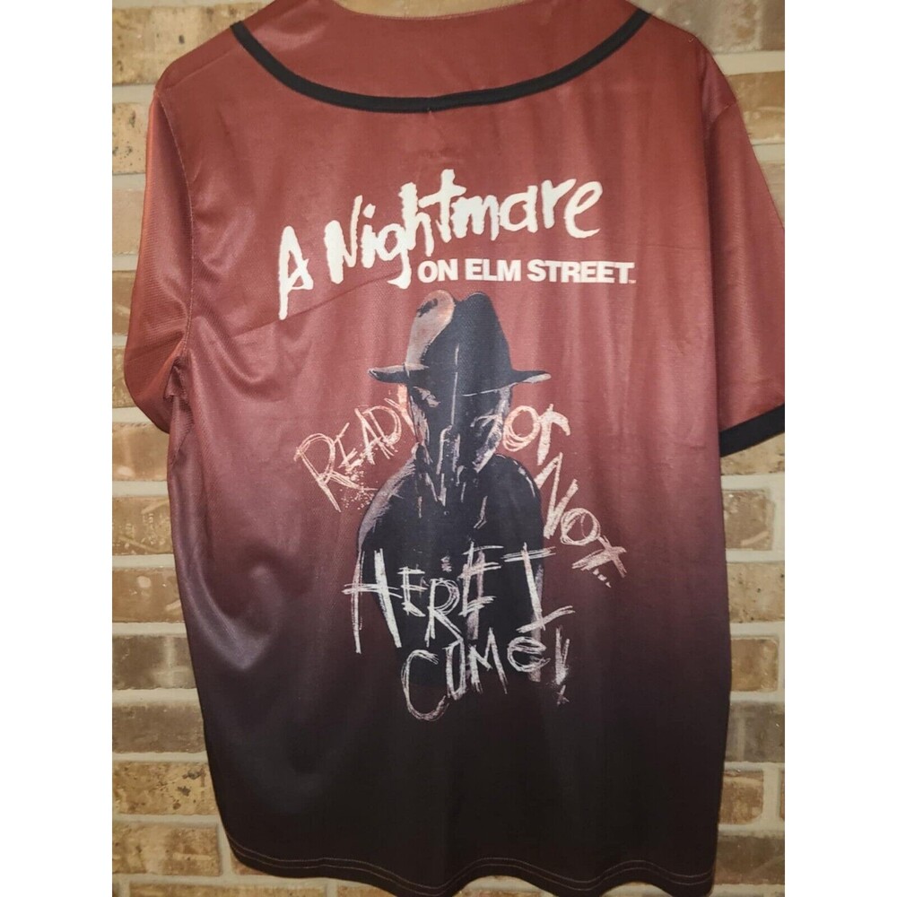 Nightmare On Elm Street Baseball Shirt READY OR NOT Here I Come NEW - Picture 2 of 2